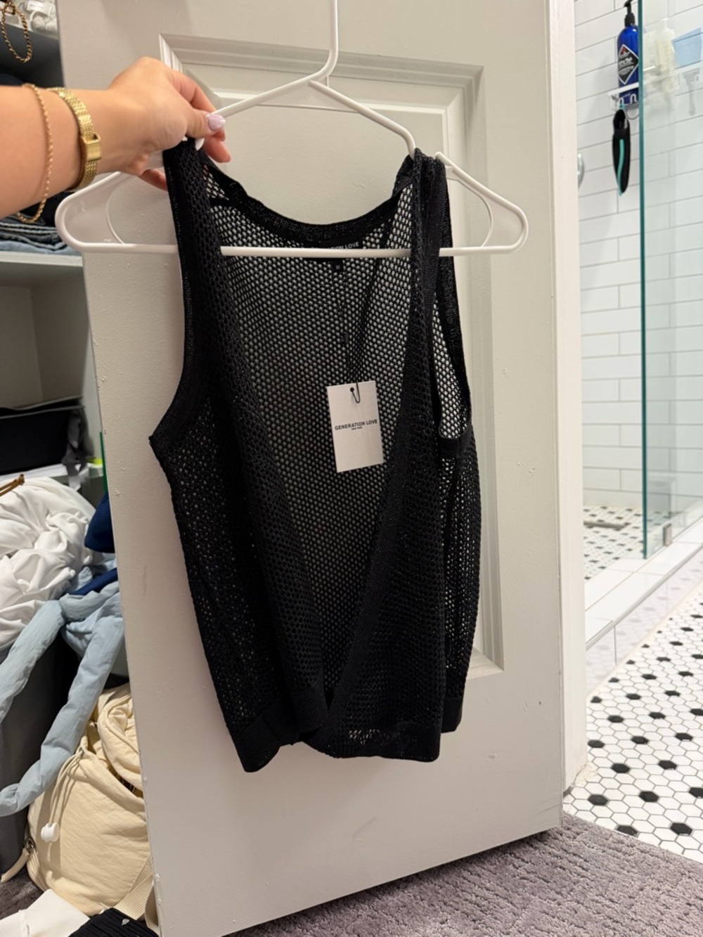Generation Love Mataya Mesh Top Black